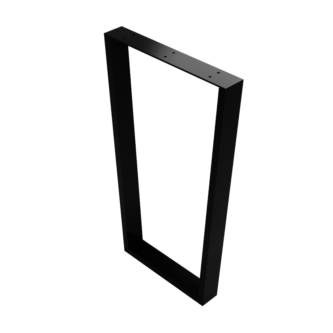 Steel breakfast bar leg designed for wooden breakfast bar surface.